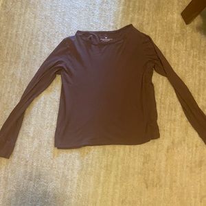 Dark Purple Ling Sleeve T-Shirt
